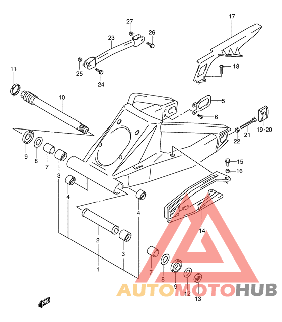 Rear swingingarm