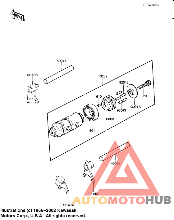 Gear change drum & forks