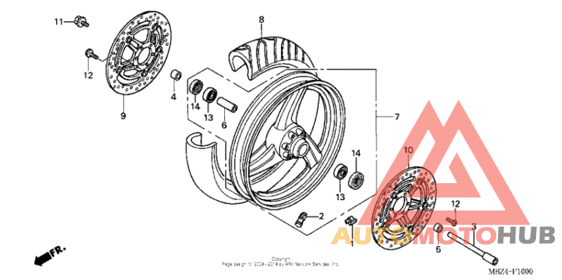 Переднее колесо