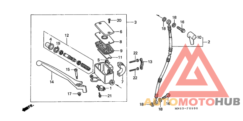 Fr. brake master cylinder
