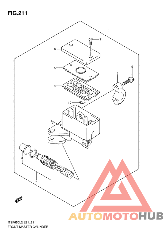 Передний тормозной цилиндр