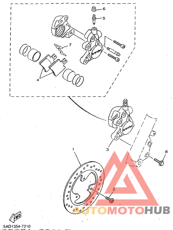Front brake. caliper