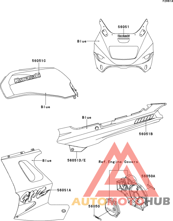 Decals(blue)(zx1100-e1/e2)