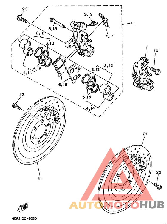 Front brake. caliper