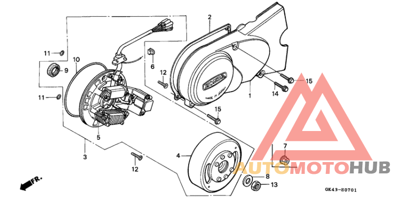 Left crankcase cover/ generator