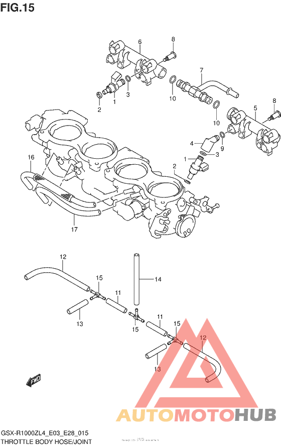 Throttle Body Hose/joint (Gsx-R1000Zl4 E03)