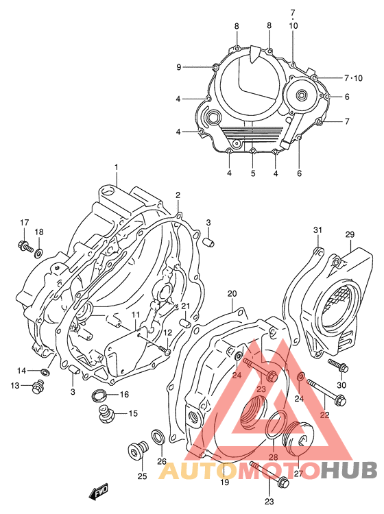 Crankcase cover ass`y  (v