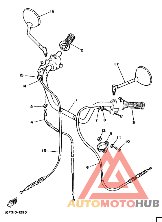 Steering handle. cable