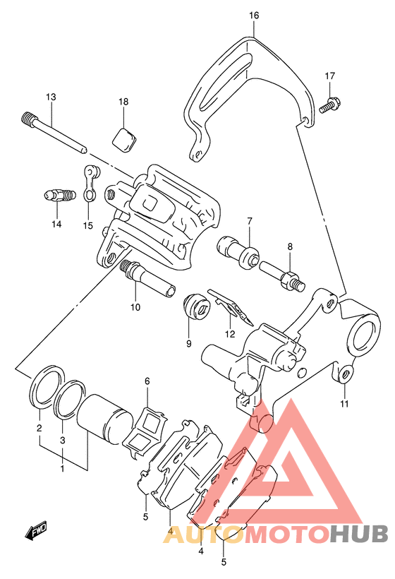 Задний суппорт