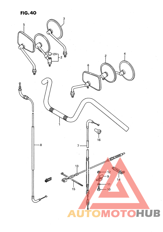 Handlebar - control cable