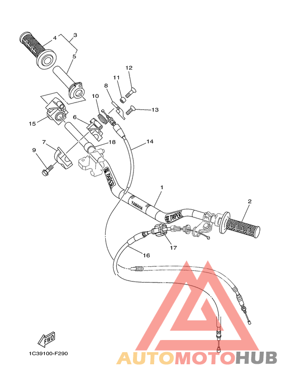 Steering handle & cable
