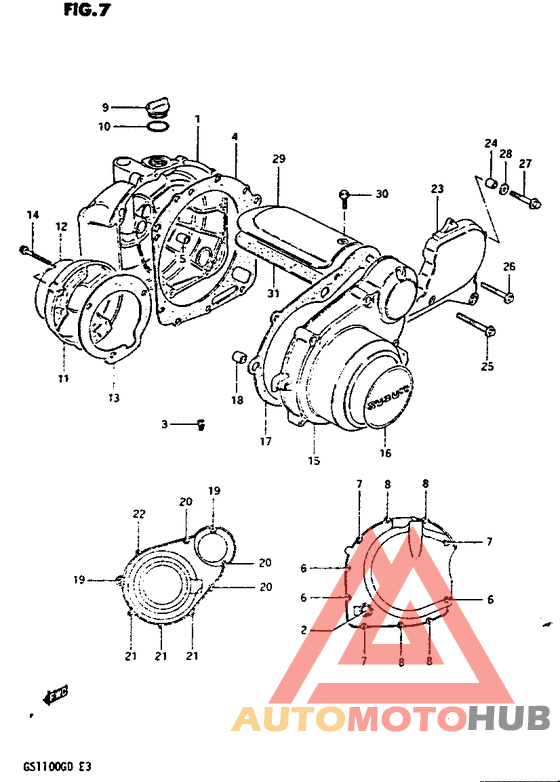 Crankcase cover ass`y  (v