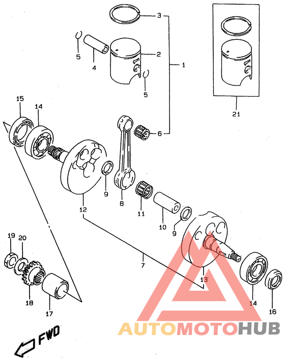 Вал коленчатый