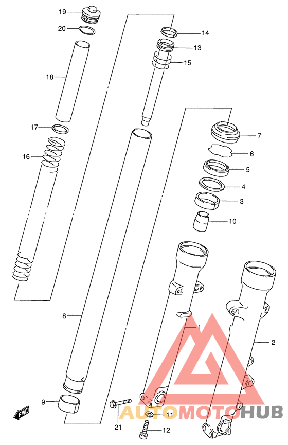 Демпфер передней вилки