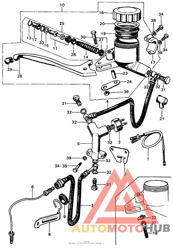 Master cylinder + brake hose