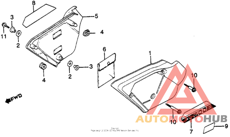 Xl500s side cover 79-81