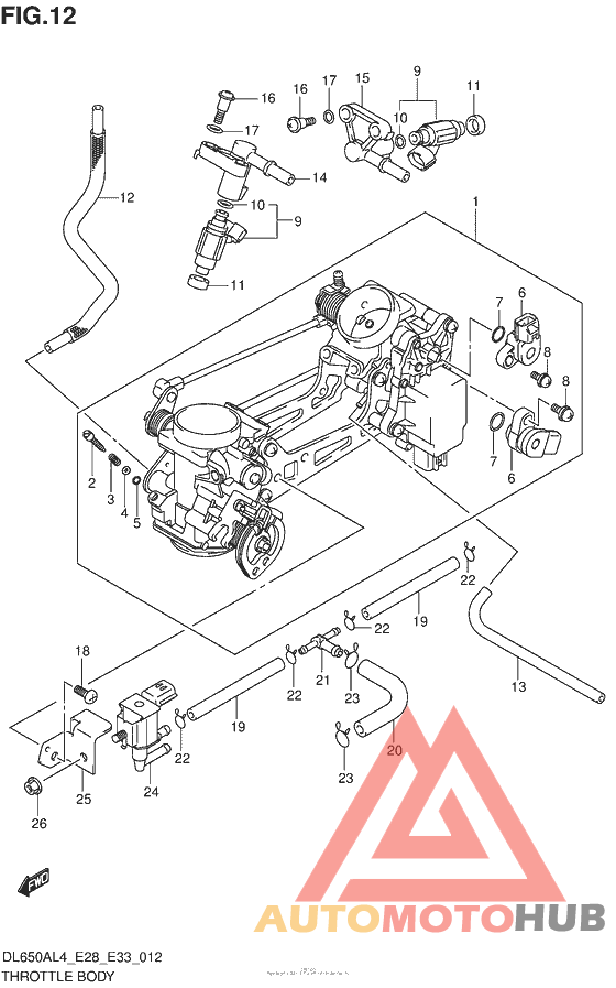 Throttle Body (Dl650Al4 E33)