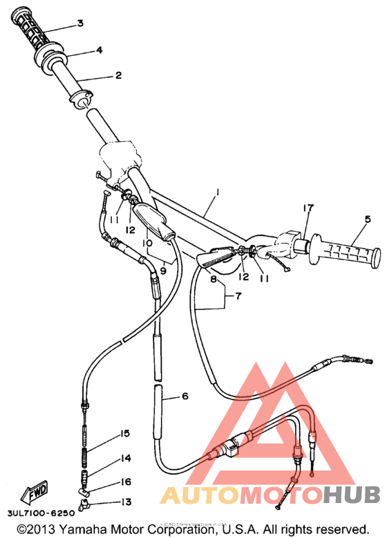 Steering handle - cable