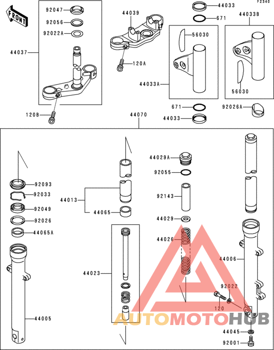 Front fork(1/2)(-bj250c-000111)