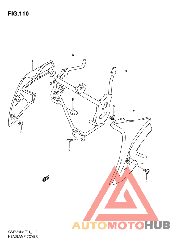 Headlamp cover  front fender