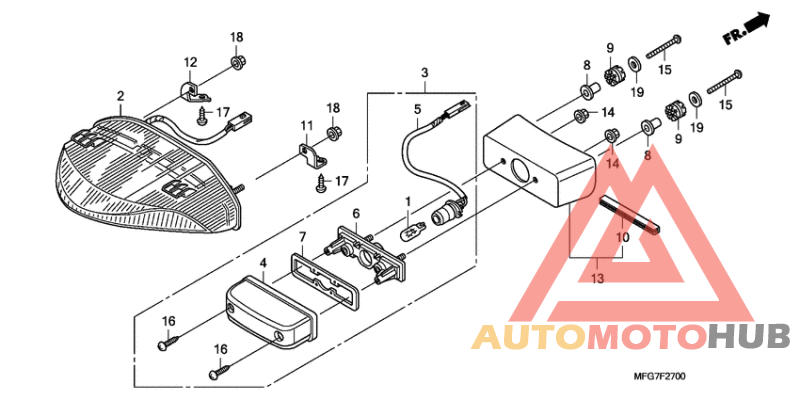 Taillight unit ass`y
