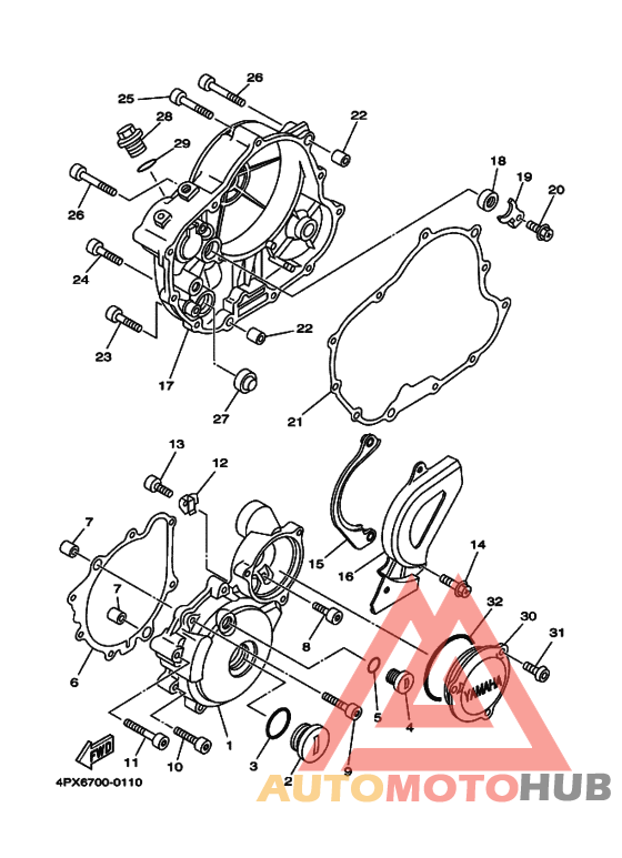 Crankcase cover ass`y  (v