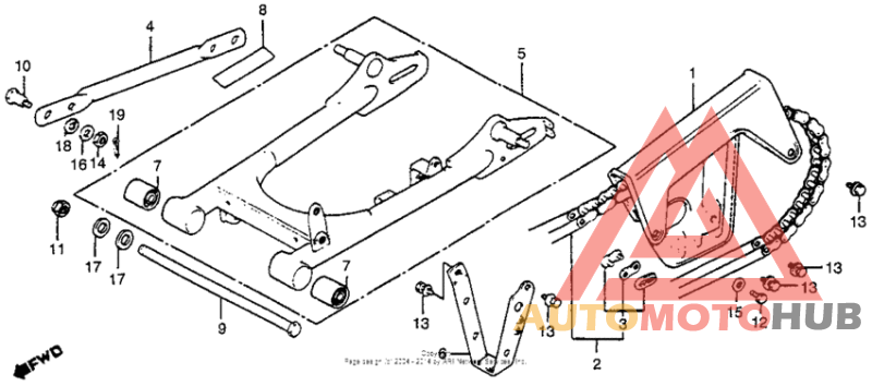 Swingarm + chain case 80-84