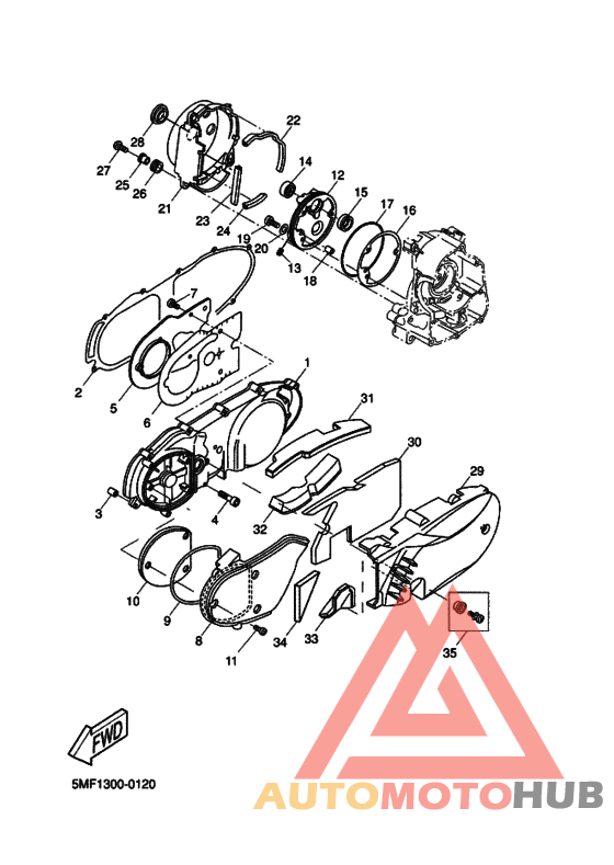 Crankcase cover ass`y  (v