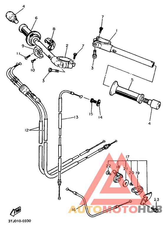 Steering handle. cable
