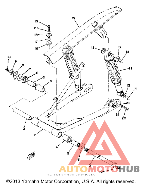 Rear arm- rear cushion - chain case