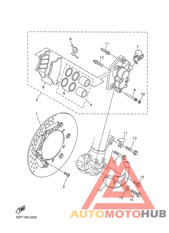 Передний суппорт