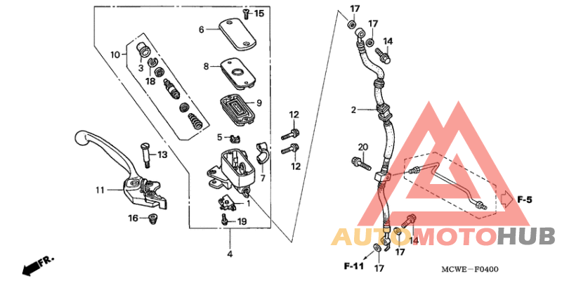 Fr. brake master cylinder