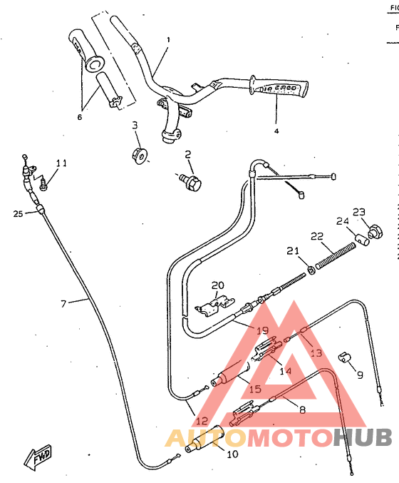 Steering handle. cable