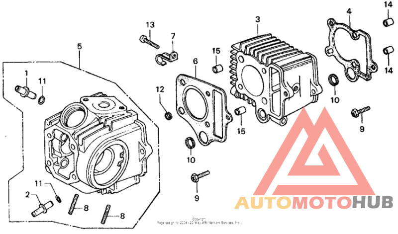 Cylinder head + cylinder