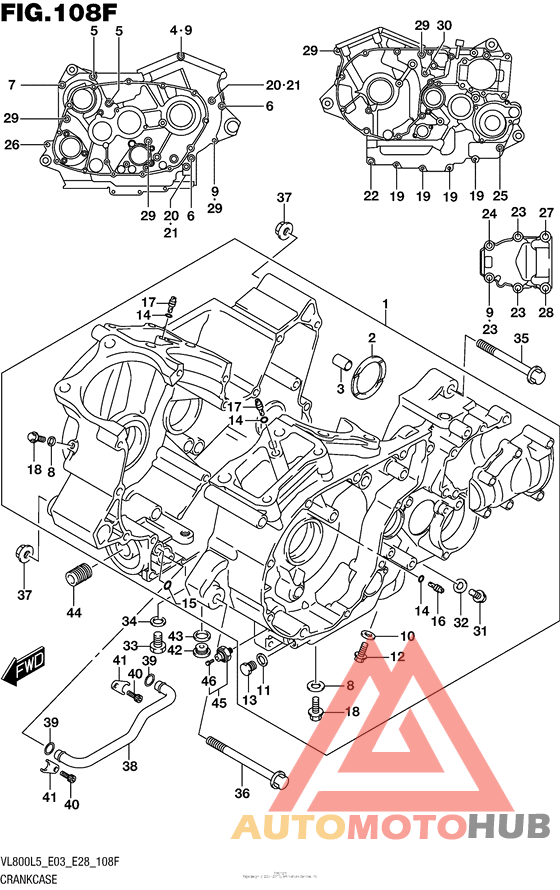 Crankcase (Vl800Bl5 E28)