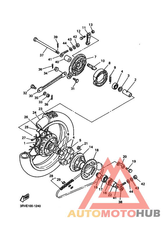 Rear wheel complete assy