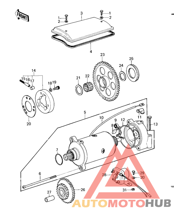 Starter motor/starter clutch