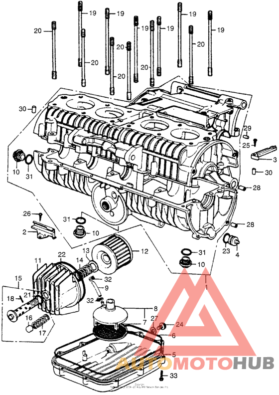 Crankcase + oil filter