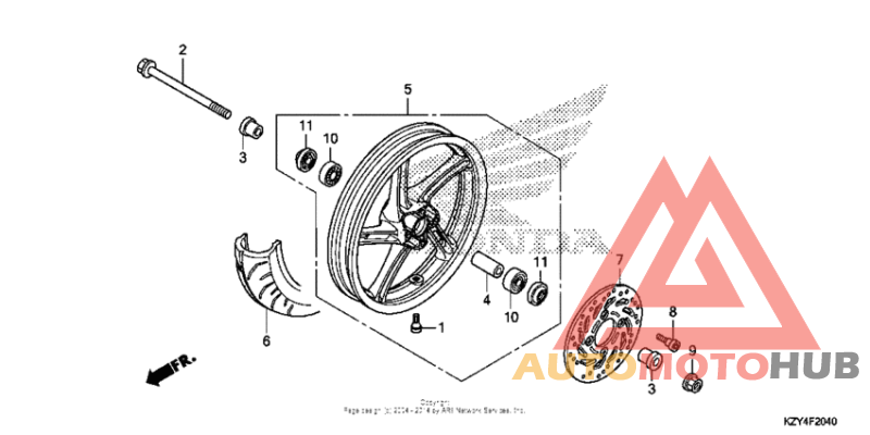 Переднее колесо