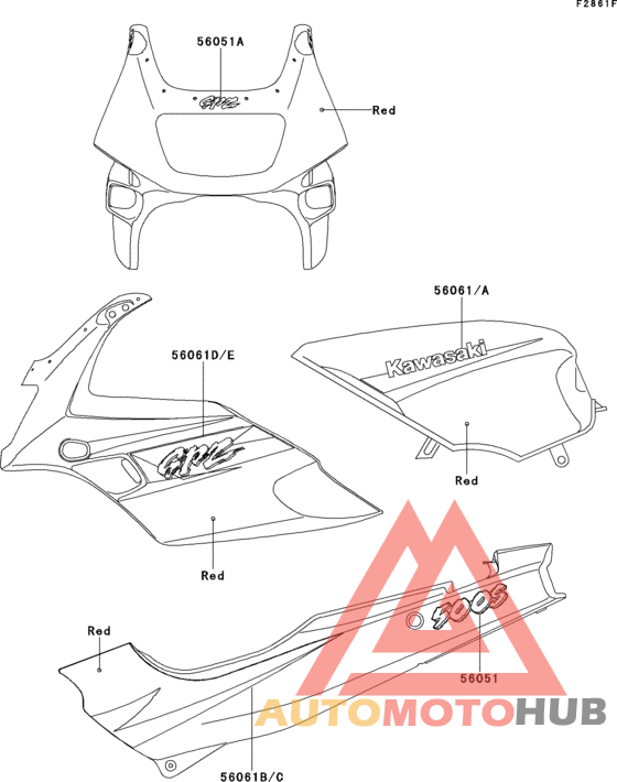 Decals(red)(ex500-e3/e4/e4a)