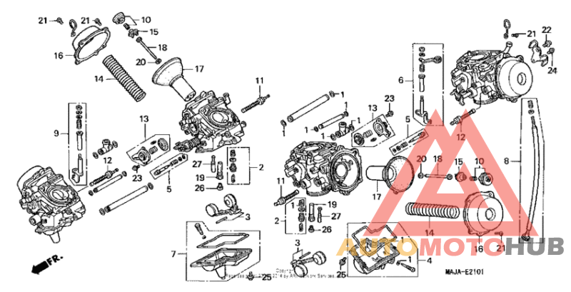 Carburetor + component parts