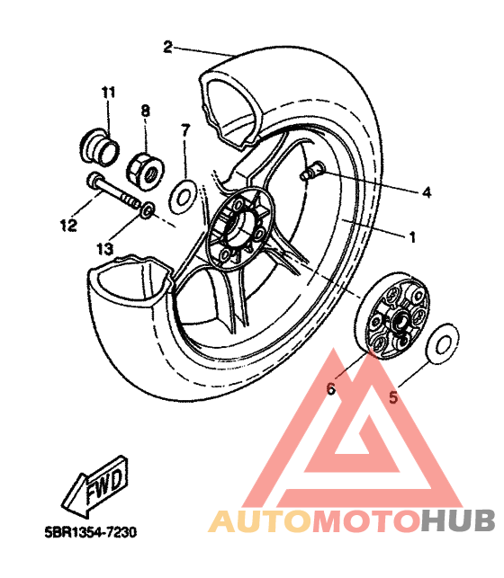 Rear wheel complete assy