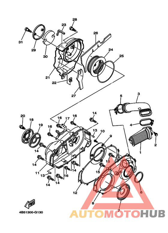 Crankcase cover ass`y  (v