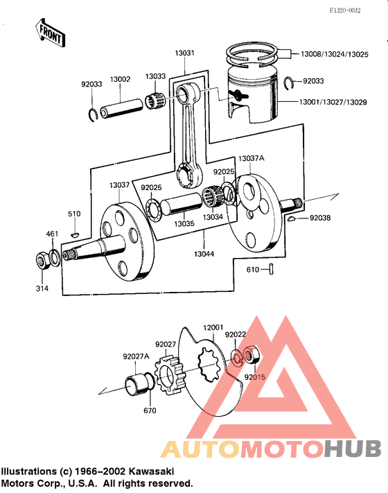 Crankshaft/piston/rotary valve