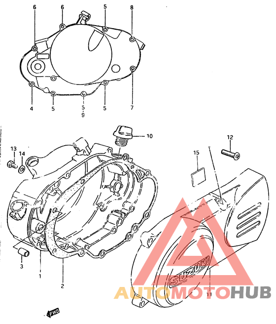 Crankcase cover ass`y  (v