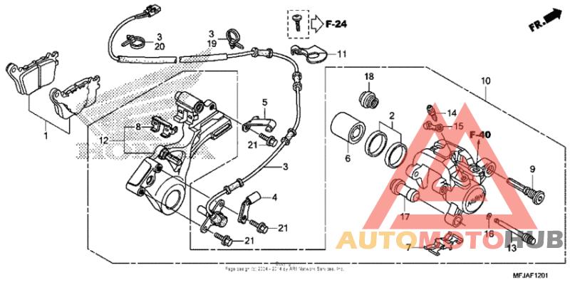 Rear brake caliper (cbr600ra)