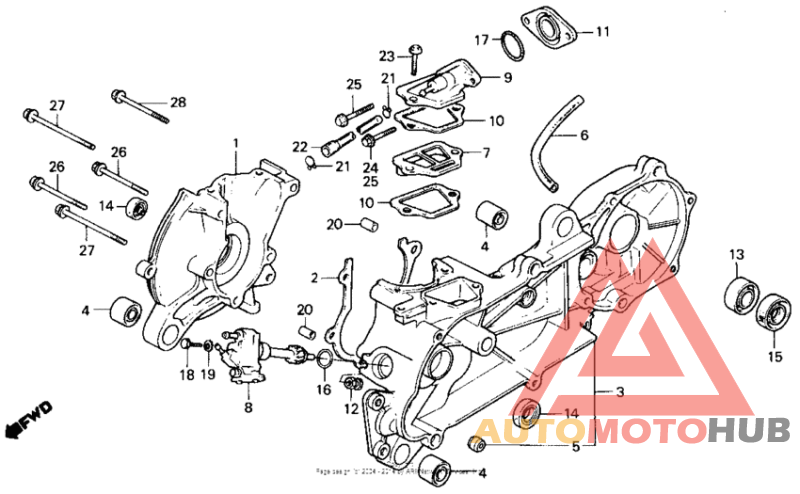 Crankcase + oil pump