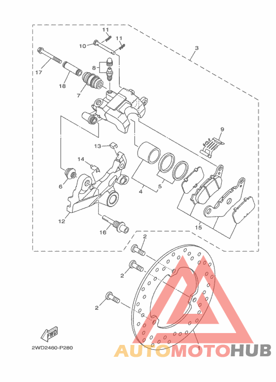 Задний суппорт