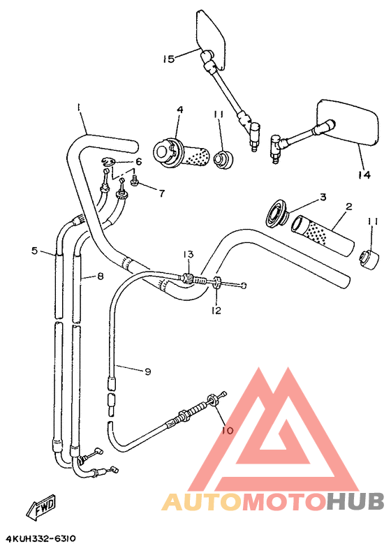 Steering handle. cable
