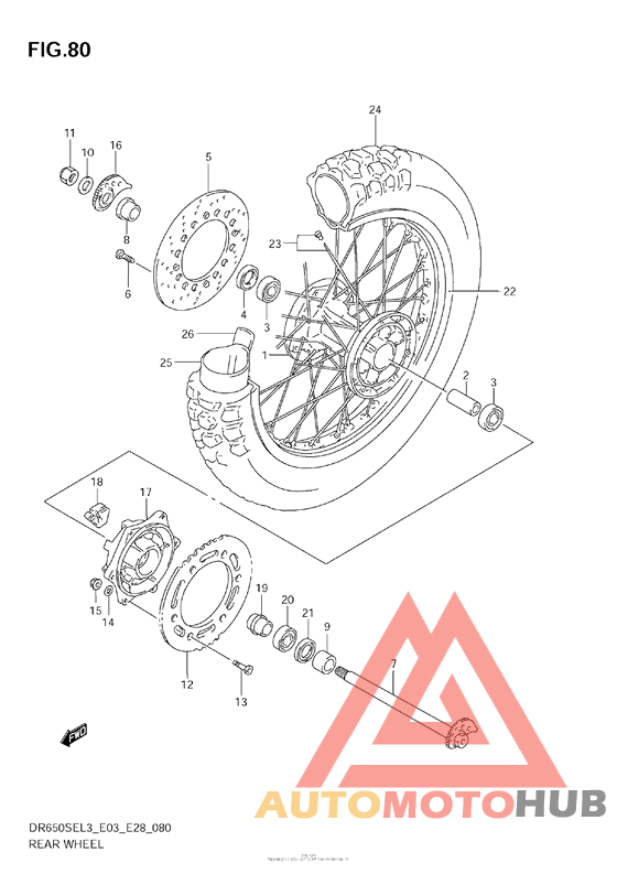 Rear Wheel (Dr650Sel3 E03)